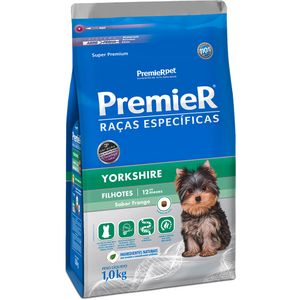 Ração Premier Raças Específicas Para Cães Yorkshire Filhotes Sabor Frango 1 kg