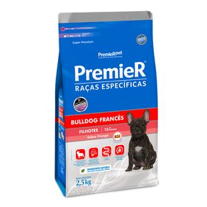 Ração Premier Raças Específicas Para Cães Bulldog Filhotes Sabor Frango 2,5 kg
