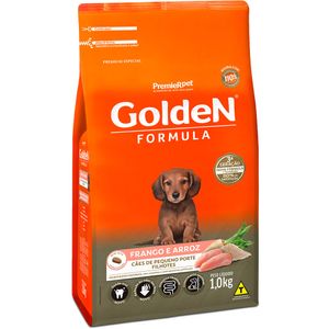 Ração Golden Fórmula Mini Bits Para Cães Filhotes de Porte Pequeno Sabor Frango e Arroz 1 kg