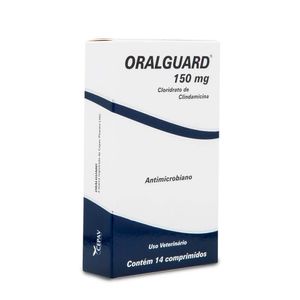 Antibiótico Oralguard para Cães e Gatos com 14 Comprimidos de 150 mg