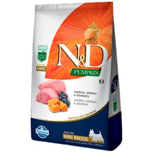 Ração N&D Pumpkin para Cães Adultos de Raças Pequenas Sabor Abóbora e Cordeiro 2,5 kg