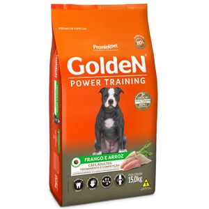 Ração Golden Power Training Para Cães Adultos Sabor Frango e Arroz 15 kg
