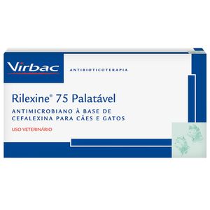 Antimicrobiano Rilexine para Cães e Gatos em Blister com 7 Comprimidos de 75 mg