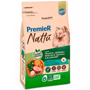Ração Premier Nattu Cães Adultos Pequeno Porte sabor Abóbora 1 kg