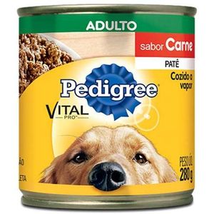 Ração Úmida Pedigree Patê em Lata Sabor Carne para Cães Adultos 100g