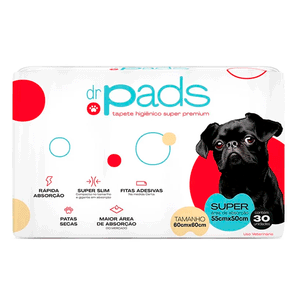 Tapete Higiênico Dr. Pads Slim 60 x 60 - Com 30Un.