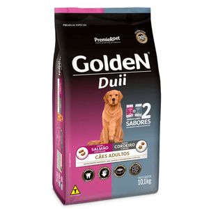 Ração Golden Duii para Cães Adultos Sabor Salmão com Ervas e Cordeiro com Arroz 10,1 kg