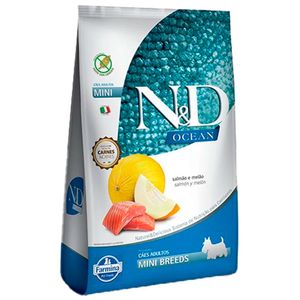 Ração N&D Ocean para Cães Adultos de Porte Mini Sabor Salmão e Melão 2,5 kg