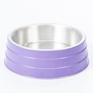 Comedouro de Alumínio Pesado Gigante Lilas - Nf Pet