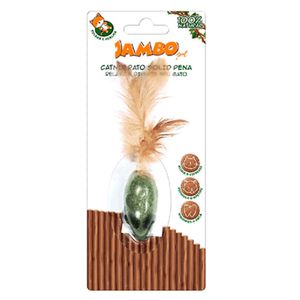 Brinquedo de Catnip Rato Solid com Pena - Jambo