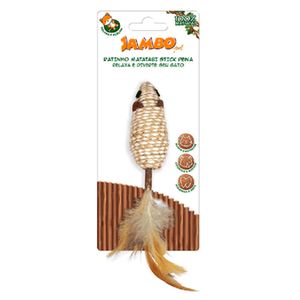 Brinquedo Ratinho Matatabi Stick Com Pena - Jambo