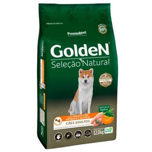 Ração Golden Seleção Natural para Cães Adultos Sabor Frango com Abóbora e Alecrim 12 kg