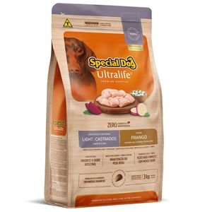 Ração Special Dog Ultralife Light para Cães de Raças Pequenas Castrados Sabor Frango e Arroz 3 kg
