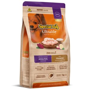 Raçãos Special Dog Ultralife Cães Adultos de Raças Pequenas Sabor Frango e Arroz 1 kg