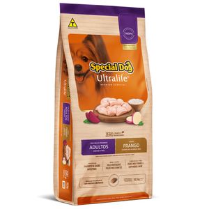 Ração Special Dog Ultralife Cães Adultos de Raças Pequenas Sabor Frango e Arroz 10,1 kg