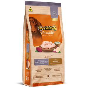 Ração Special Dog Ultralife Light para Cães de Raças Pequenas Castrados Sabor Frango e Arroz 10,1 kg