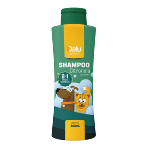 Shampoo Dalu de Citronela 2 em 1 para Cães e Gatos 500ml