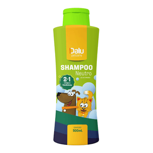 Shampoo Neutro Dalu 2 em 1 para Cães e Gatos 500ml