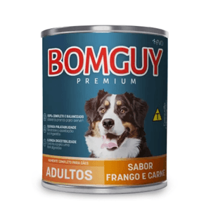 Patê em Lata Bomguy Premium para Cães Adultos Sabor Frango e Carne 280g