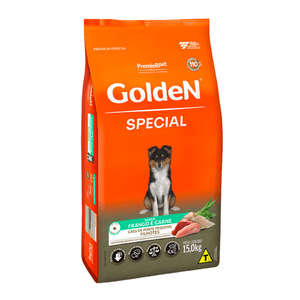 Ração Golden Special para Cães Filhotes de Porte Pequeno Sabor Frango e Carne 15 kg