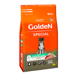 Ração Golden Special para Cães Filhotes de Porte Pequeno Sabor Frango e Carne 3 kg