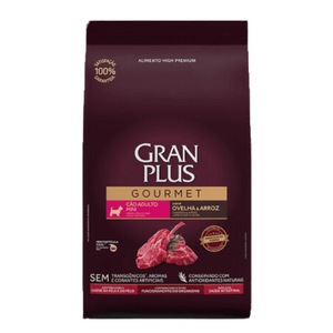 Ração GranPlus Gourmet para Cães Adultos de Porte Mini Sabor Ovelha e Arroz 3 kg
