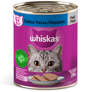 Ração Úmida Whiskas Lata para Gatos Adultos Sabor Peixe - 290g
