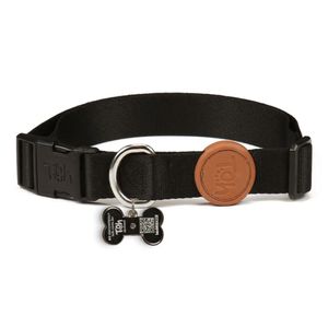 Coleira Tag ID QR Code Black PP