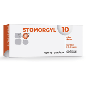 Antimicrobiano Stomorgyl para Cães e Gatos com 20 Comprimidos de 10 mg