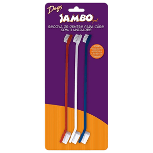 Escova de Dentes para cães com 3 Unidades