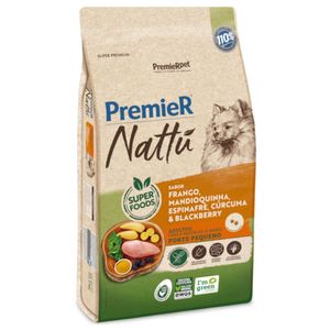 Ração Premier Nattu para Cães Adultos de Porte Pequeno Sabor Mandioquinha 1 kg