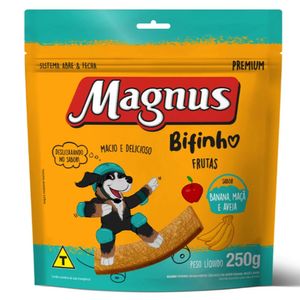 Bifinho Magnus Premium para Cães Adultos Sabor Frutas  Banana, Maçã e Aveia 250g