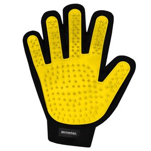 Luva de Dedo Tira Pelos Germanhart Amarela para Cães e Gatos