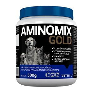 Suplemento Aminomix Gold para Cães e Gatos com 500 g