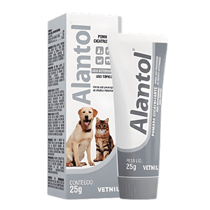 Pomada Cicatrizante Alantol para Cães e Gatos com 25 g