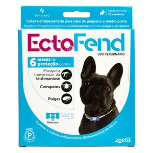 Coleira Antiparasitária EctoFend 48cm para Cães de Pequeno e Médio Porte - Azul