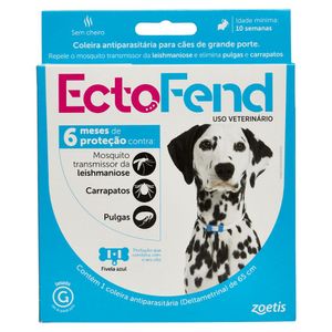 Coleira Antiparasitária EctoFend 65cm para Cães de Grande Porte -  Azul