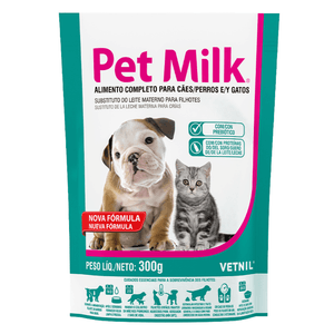 Substituto do Leite Materno Pet Milk Alimento Completo para Cães e Gatos com 300 g