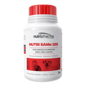 Suplemento Nutrisame 100 para Cães e Gatos com 30 Comprimidos de 500 mg