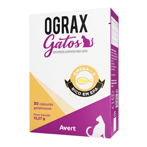 Suplemento Ograx Gatos com 30 Cápsulas