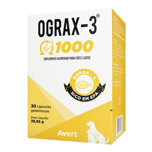 Suplemento Ograx-3 1000 com 30 Cápsulas