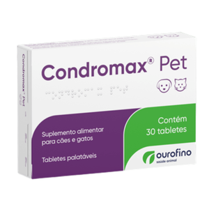 Suplemento Condromax Pet para Cães e Gatos com 30 Tabletes