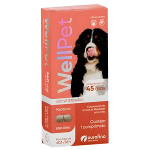 Antipulgas e Carrapatos Wellpet 560 mg para Cães 40,1 a 56 kg 1 Comprimido