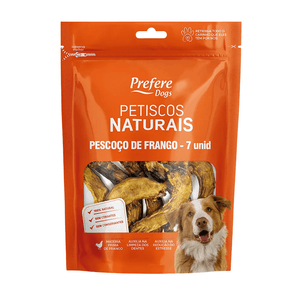 Petisco Prefere Natural Pescoço de Frango Desidratado para Cães com 7 Unidades