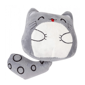 Brinquedo Pelúcia Gato Linguinha Cinza