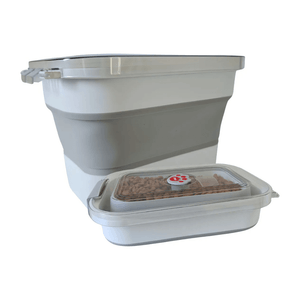 Pote para Ração Evolution Cinza Tampa Vedada com Capacidade de 5kg 1 Unidade