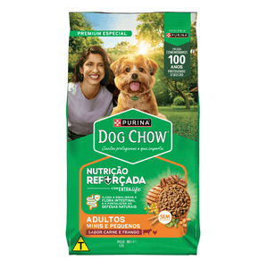 Ração Dog Chow Extralife para Cães Adultos Minis e Pequenos sabor Carne & Frango 15kg
