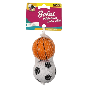 Brinquedo Bola de Borracha com 2 Unidades