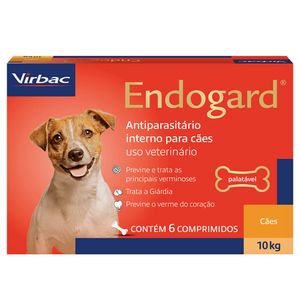 Vermífugo Endogard para Cães até 10 kg com 6 Comprimidos
