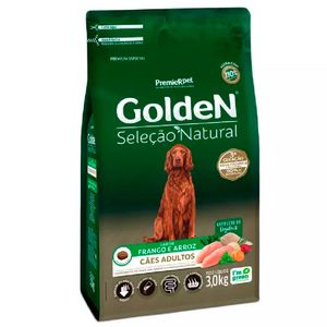 Ração Golden Seleção Natural Para Cães Adultos Sabor Frango e Arroz 3 kg
